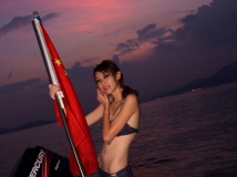 28.8.10 沙灘、夕陽、美女