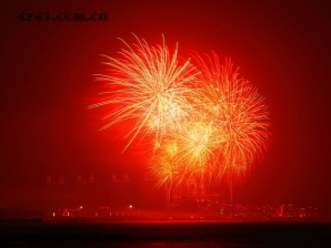 过年拍摄的焰火